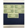 Image 3 : $1 Dollar Silver Certificate Blue Seal One Dollar Notes -All 1957- 5 Total