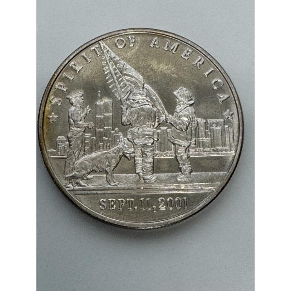 One Troy Ounce Of .999 Fine Silver In Plastic Holder - September 11, 2001