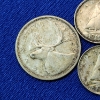 Image 2 : Canadian 80% Silver Coins: (1) 1956 Quarter & (3) Dimes: 1947, 1950, 1951 / TOTAL ASW: 0.3300oz 