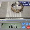 Image 4 : ELEGANT!!! 925 Sterling Silver Italy 2-Tone Gold Vermeil Wide Ribbed Flex Gate Bracelet 7.5" (28.7g)