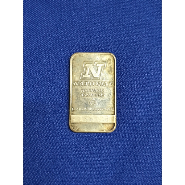 1oz .999 Fine Silver Bar - National Refiners & Assayers