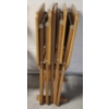 Image 3 : *Pick Up At Mantua Home-No Shipping Available* Four Solid Oak TV Trays With Storage Rack 