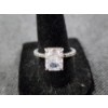 Image 1 : BEAUTIFUL Sterling Silver Engagement Ring Weighing 3.8 Grams ~ SIZE 8 - BIG Sparkle Stone