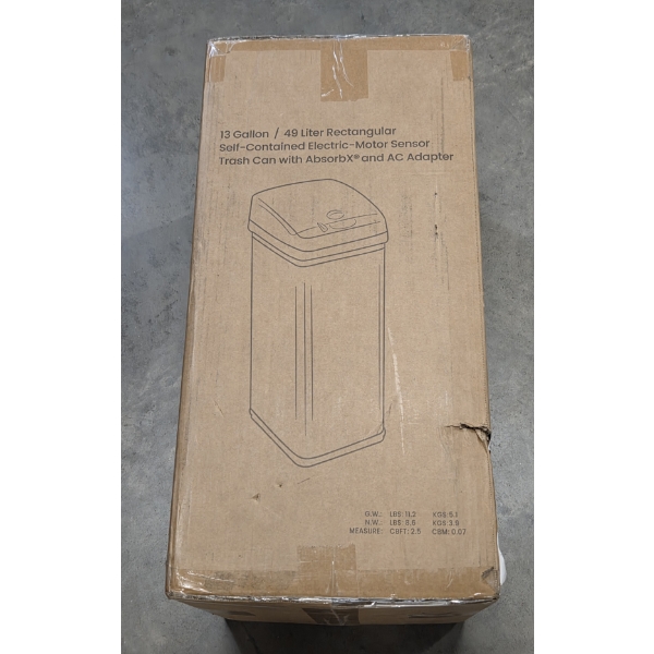 New In Box- 13 Gallon Touchless Automatic Trash Can 