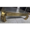Image 2 : Excellent Condition Vintage Asian Inspired Glass And Brass Look 50''x40''x15.5 Large Cocktail Table