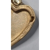 Image 4 : 14K Yellow Gold Heart Locket Pendant With Etched Floral Motif - Weight: 1.4g