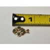 Image 3 : Beautiful 14K Yellow Gold Pendant with Emerald Gemstones and Diamond TW: 2.1g