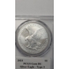 Image 4 : PCGS 2021 GEM BU Type 2 U.S 1 Oz .999 Fine Silver American Eagle Signed By Emily Damstra 