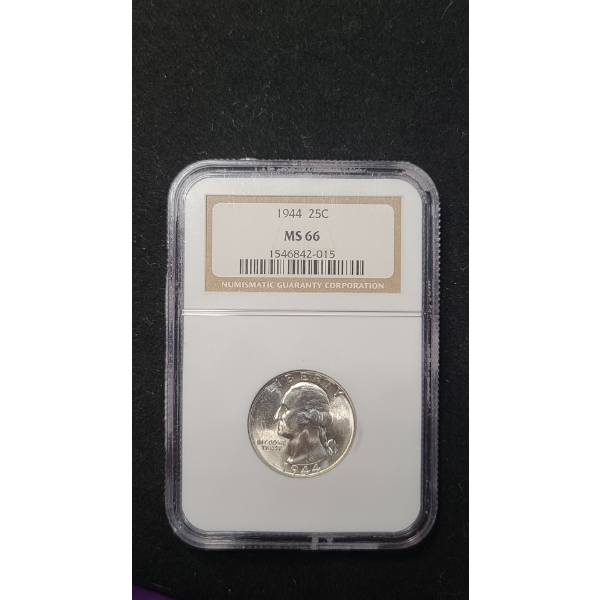 NGC 1944 MS 66 90% Silver Washington Quarter