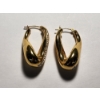 Image 1 : Gorgeous Pair of 14K Gold Hoop Earrings With Stud Detailing TW: 3.9g