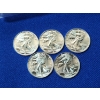 Image 2 : Lot of (5) 1/10th troy oz Walking Liberty Silver Rounds .999 Fine Silver - 1/2 Troy oz Silver Total!