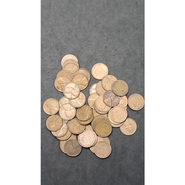 Assorted United States 1930's Lincoln Wheat Cents - Face Value: $0.50