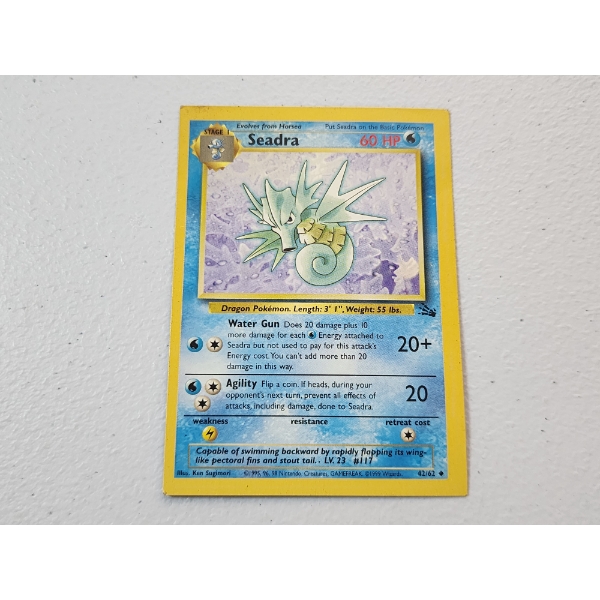 Vintage Pokemon Trading Card Seadra 42/62