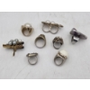 Image 3 : Awesome Vintage 8 Chunky Ring Group 