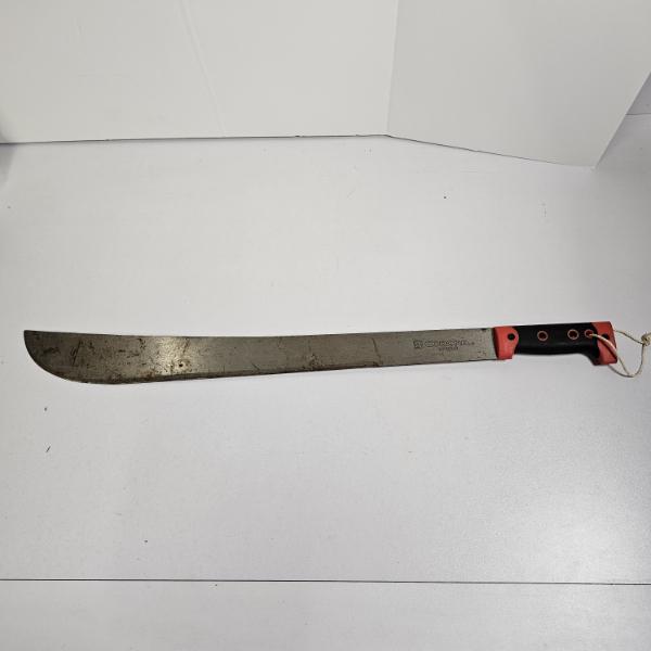 Corona MA60042 22" Tempered Steel Latin Machete With Red And Black Handle