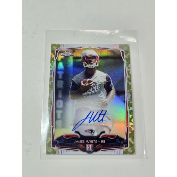James White 2014 Topps Chrome Rookie Autographed Card #222 - Mint Condition