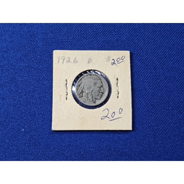1926- D Indian Head Buffalo Nickel