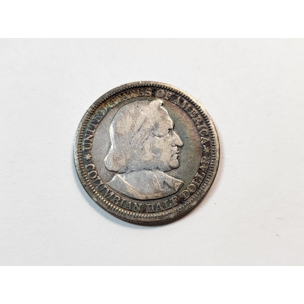 1893 United States Columbian Exposition Half Dollar - 90% Silver 