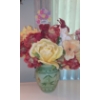 Image 1 : Beautiful Floral Arrangement In Vintage Porcelain Vase - See Pictures