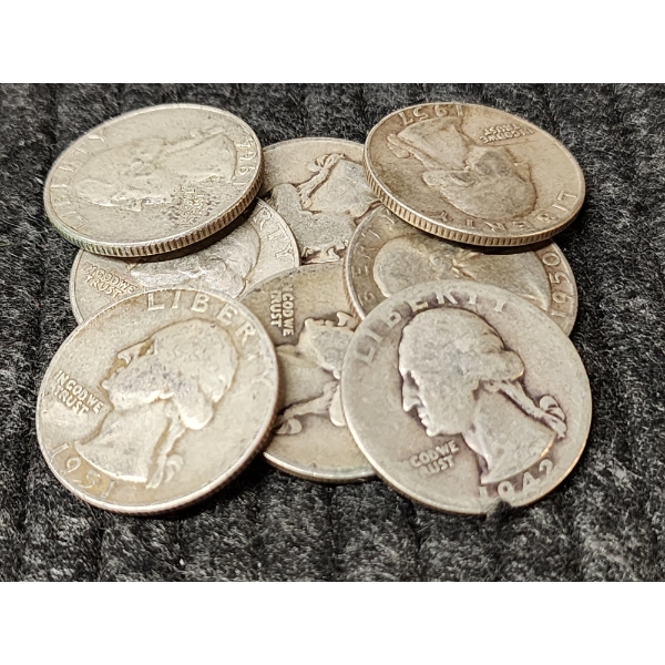 $2 Face Value In Assorted 90% Silver United States Quarters!
