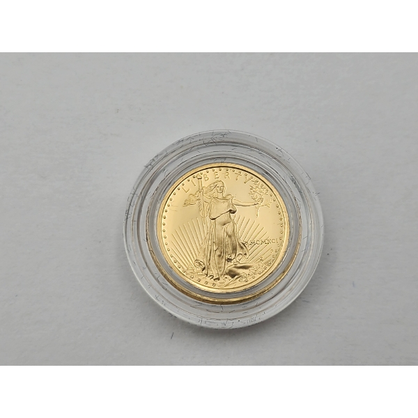 1991-P American Gold Eagle Coin $5 One-Tenth Ounce Gold Proof 