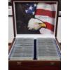 Image 1 : 50 State $2 Bill Collection in Hardwood Display Box - $100 Face Value