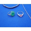 Image 3 : Nice Assortment of Sterling Silver Jewelry Including 2 Chains, 2 Rings, and Bangle TW: 26.0g