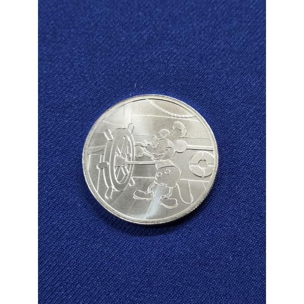 1928 DISNEY Mickey Mouse "Steamboat Willie" 1 oz Fine Silver Round - Mint Condition