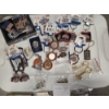 Image 2 : New Key Chain Group, & Vintage Pins And Cufflink Collection In Wire Basket