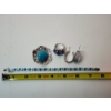 Image 4 : Assorted Sterling Silver Jewelry: Bracelet, Pin, Ring, Earrings Total Weight 44.7g