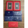 Image 1 : (2) Eisenhower Dollars in Display Cases & (5) Silver Proof Sets 1971-1974 & Bicentennial