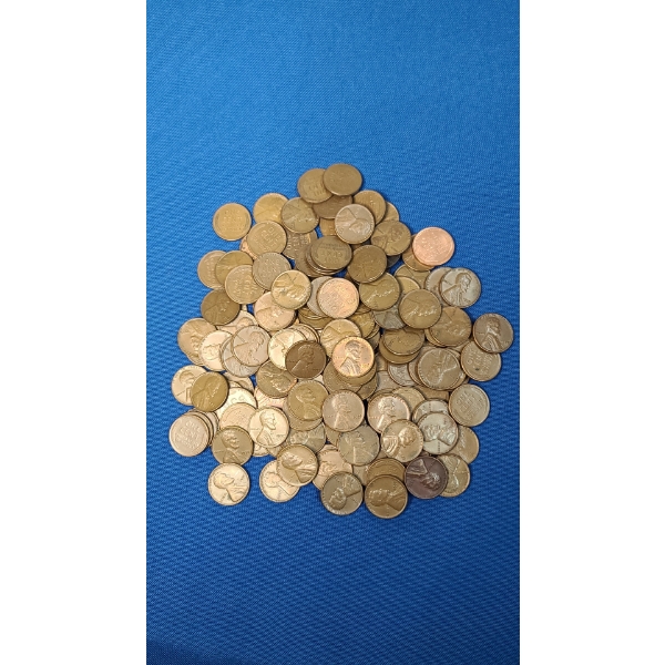 1955 Lincoln Wheat Pennies - Face Value: $1.68