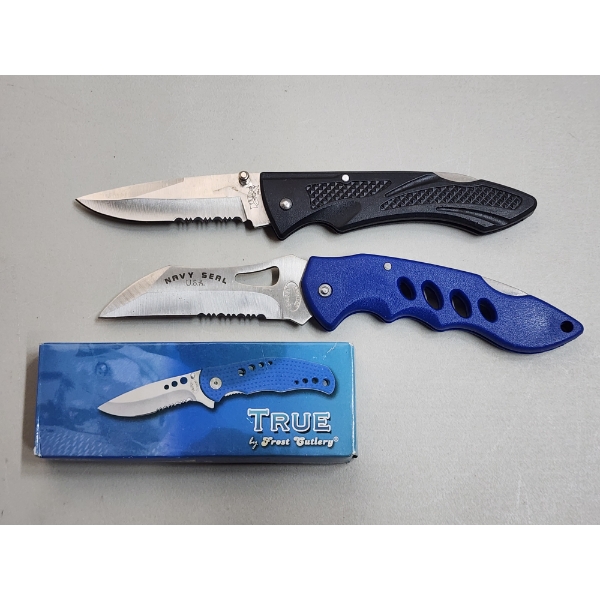 2 - Folding Pocket Knives Including One Brand New in Box Frost Cutlery 