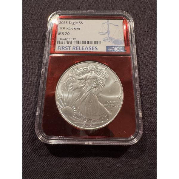 2025 American Silver Eagle First Releases - NGC MS 70 - Incredible Coin