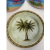 Image 3 : 5 Plastic Plates - Palm Trees & Sailboats - Palm Trees