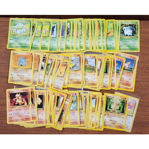 Nice Large Variety of Assorted Vintage Pokemon Trading Cards ~ Mostly NM Condition!