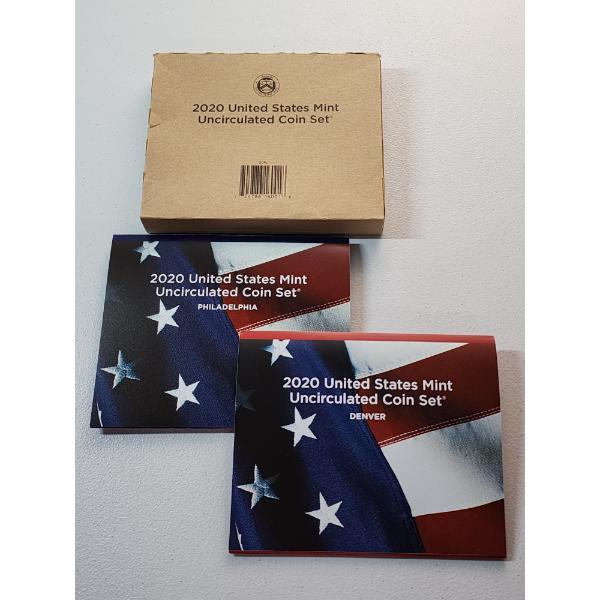 2020 P&D United States Mint Uncirculated 20-Coin Set - Original Packaging & CoA