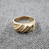 Image 2 : Stunning 10K Yellow Gold Ring With Small Clear Stones ~ Total Weight 5.7 Grams