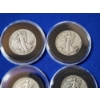 Image 3 : x6 Assorted Years 90% Silver Walking Liberty Half Dollars in Capsules FV: $3.00