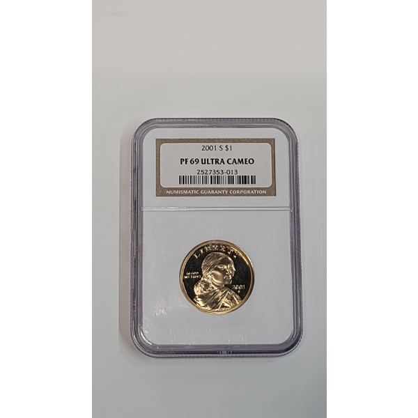 NGC 2001 PF 69 ULTRA CAMEO Sacagawea Dollar 