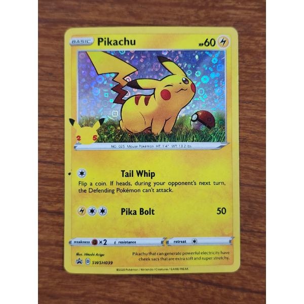 Pikachu SWSH039 Black Star Promo Holo Rare Pokemon Trading Card