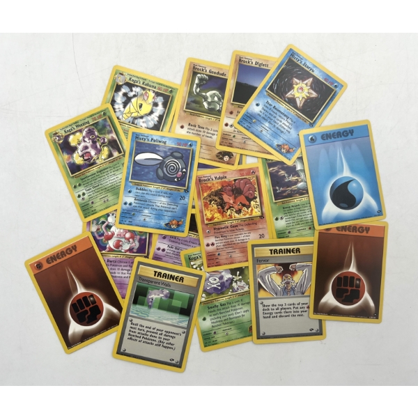 Large Lot of Vintage '90's Gym Challenge Pokemon Cards!