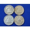 Image 2 : 4 - 90 Silver Franklin Half Dollars: 1952-D, 1963-D, 1958-D, 1963-D