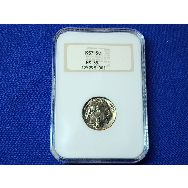1937 Buffalo Nickel NGC MS 65
