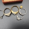 Image 3 : Five Costume Rings, Gold/Silver Tone - Various Sizes