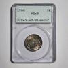 Image 1 : PCGS MS63 GRADED 1900 Untied States Liberty V Nickel in OLDER GRADING SLAB!