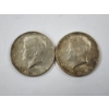 Image 1 : Two 1964 United States 90% Silver Kennedy Half Dollars ~ $1.00 Face Value