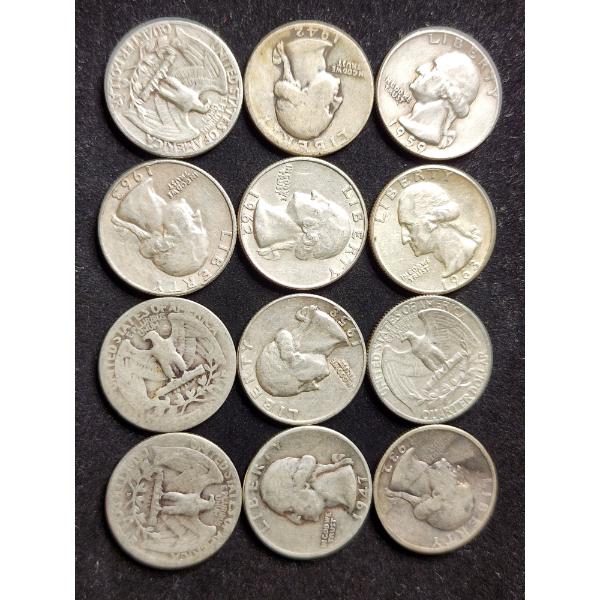 $3 Face Value in Assorted 90% Silver Quarters 
