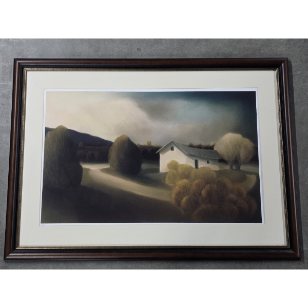 Beautiful Fine Art Lithograph of a Country Scene - 42"x30"