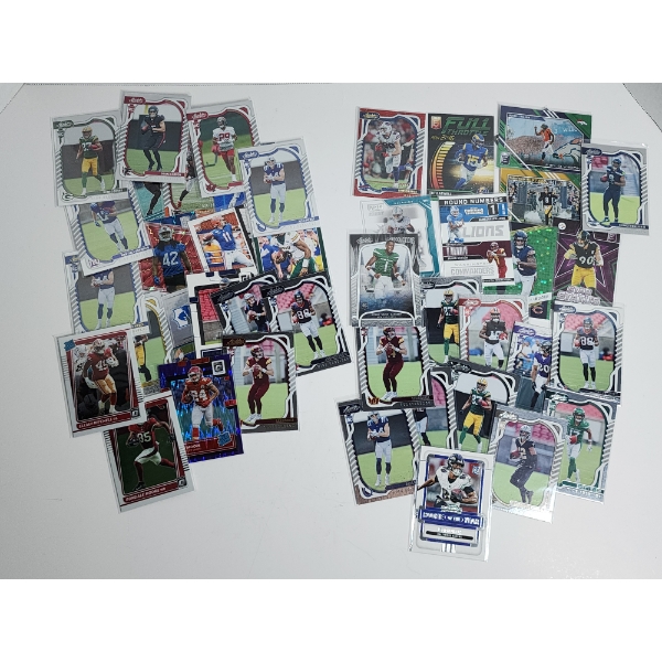 Over 40 Assorted 2021-2023 Panini Football Trading Cards - All in Great Condition in Card Sleeves